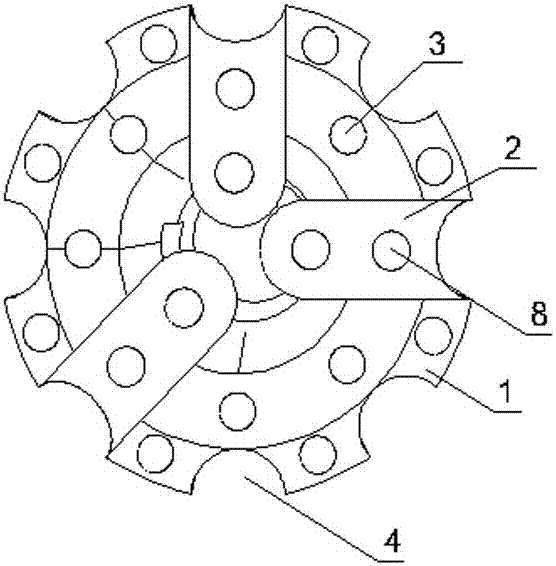 A type of round lip impregnated diamond bit automatic rock removal device