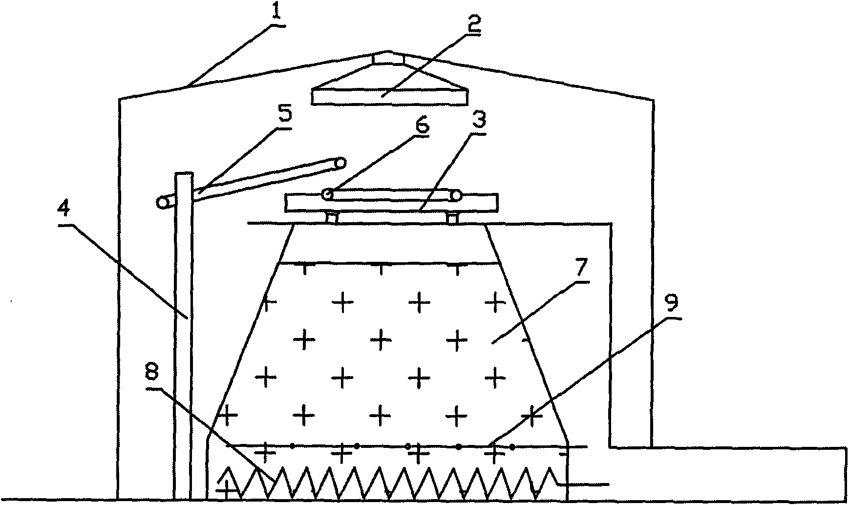 Novel intermittent-dynamic rapid high-temperature aerobic fermentation chamber