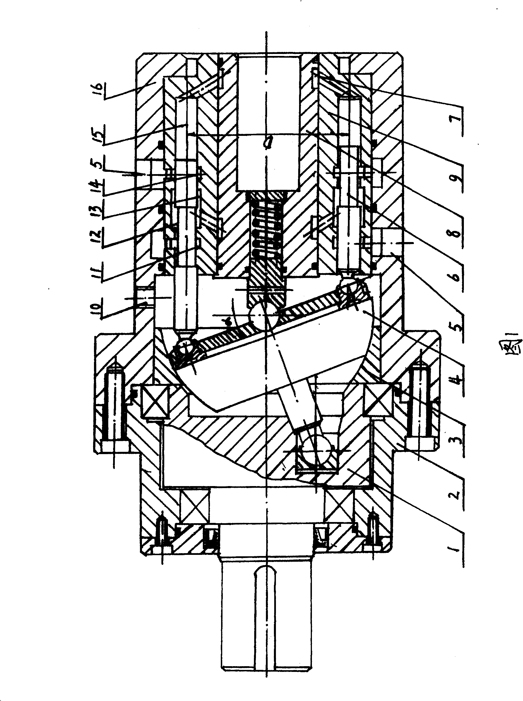 Oscillating disc sliding valve pintle axial plunger pump (motor)