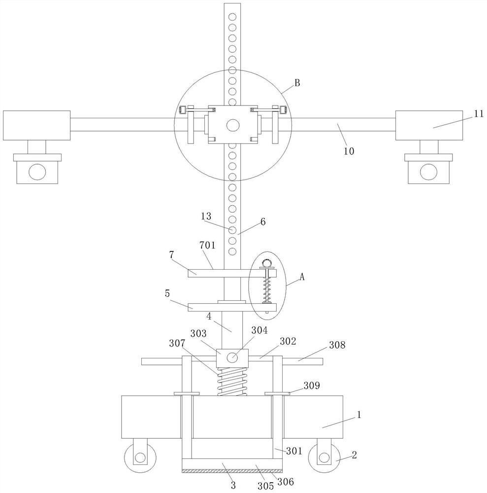 Multifunctional urban public security monitoring rod