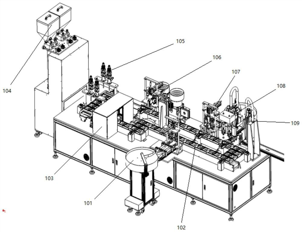 Cosmetic automatic filling production line