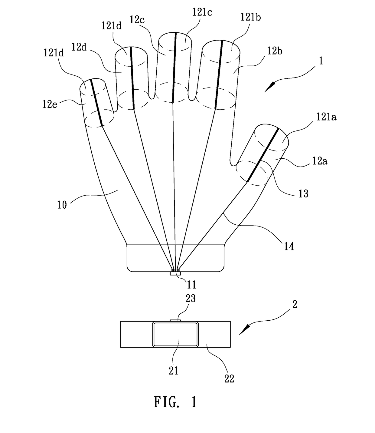 Finger control device combinable with bluetooth functions