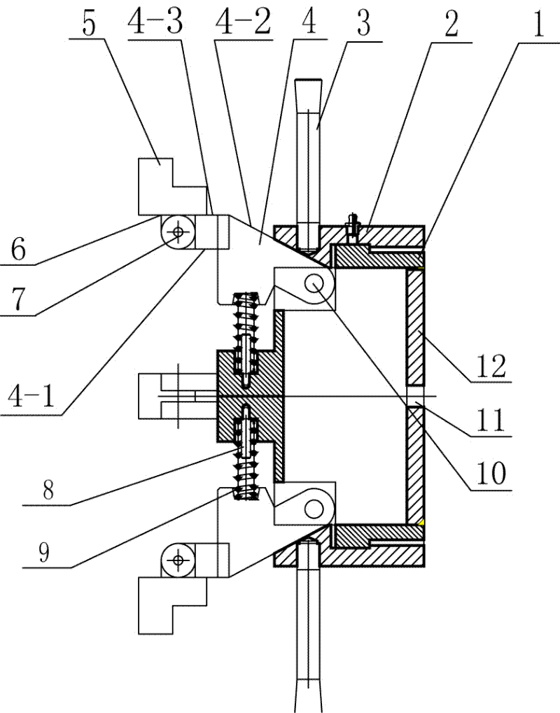 Reducing clamping connector for torsion detection of drive shaft