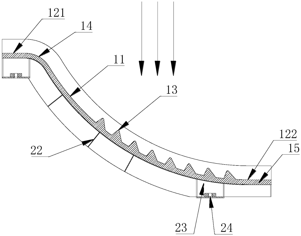 Vehicle-mounted missile launching single-side flow director and launching vehicle with same