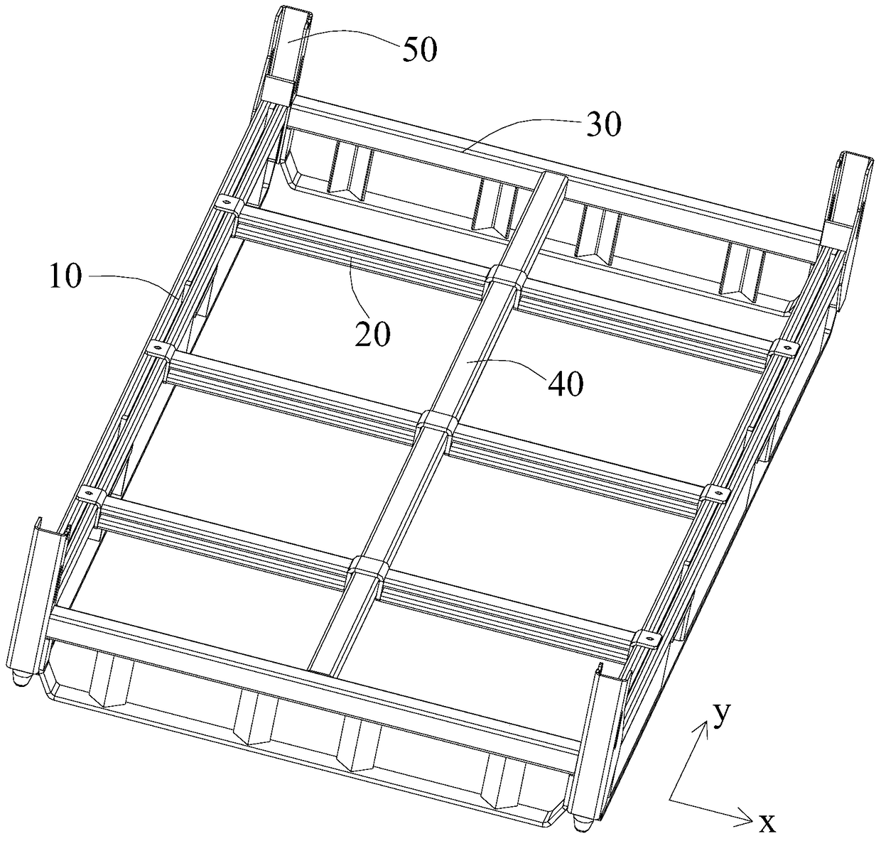 A pallet box with removable inner material