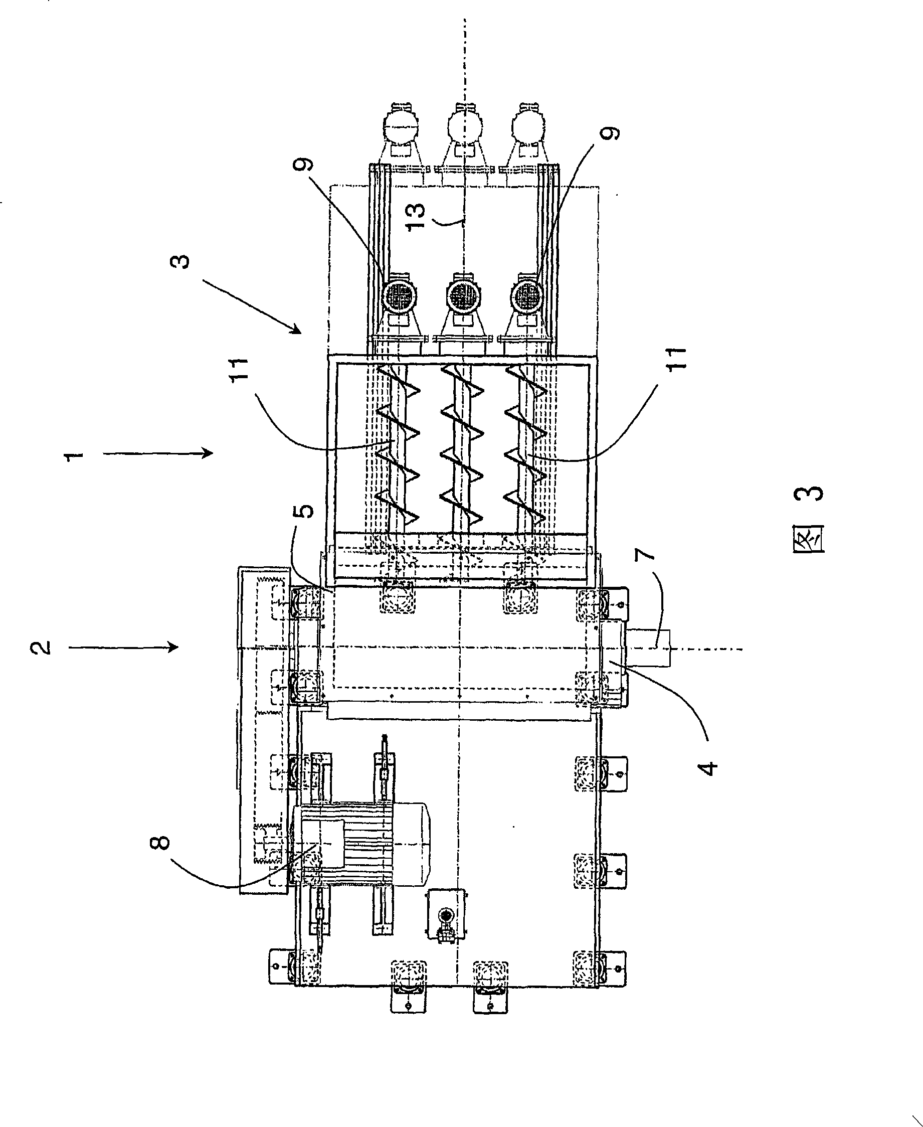 Device for comminuting all types of parts