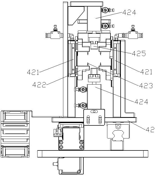 Material belt film sticking machine