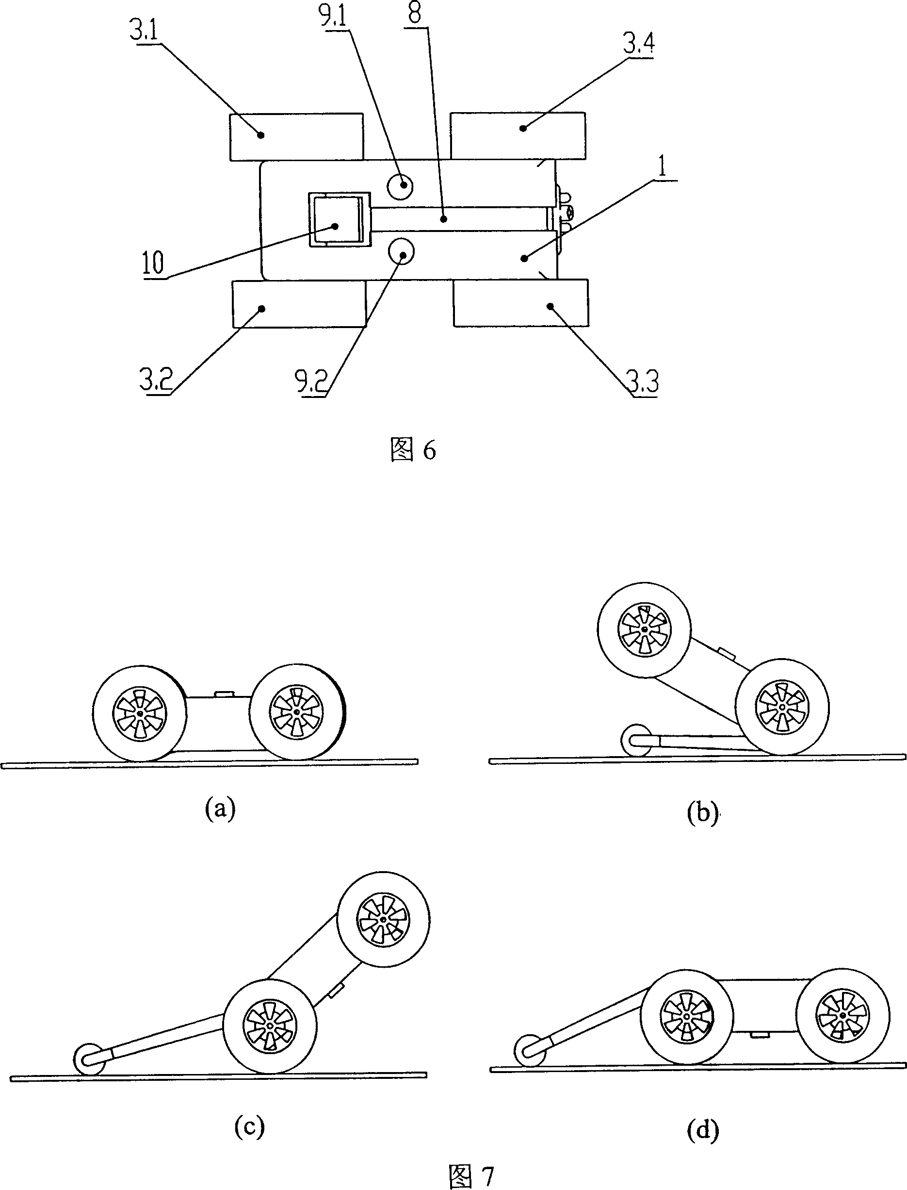 Wheel, leg, bounce mechanism combined mobile robot