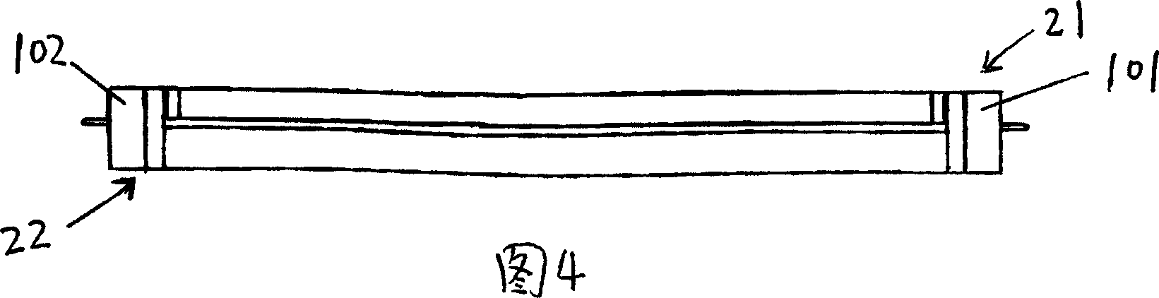 Conversion device of straight tube fluorescent lamp