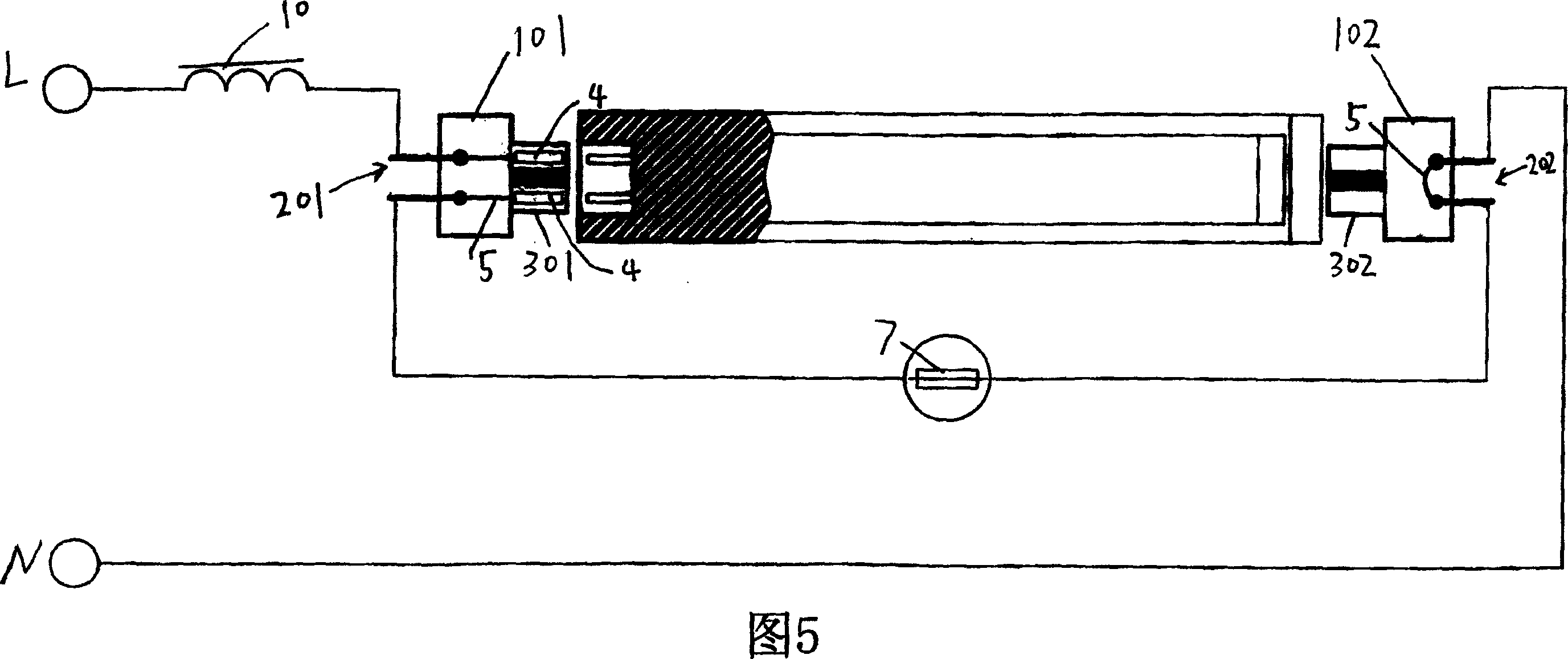 Conversion device of straight tube fluorescent lamp