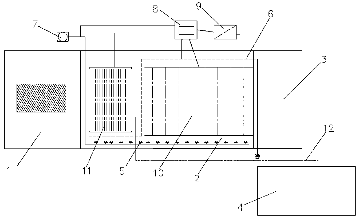 Deep biological denitrification apparatus for sewage