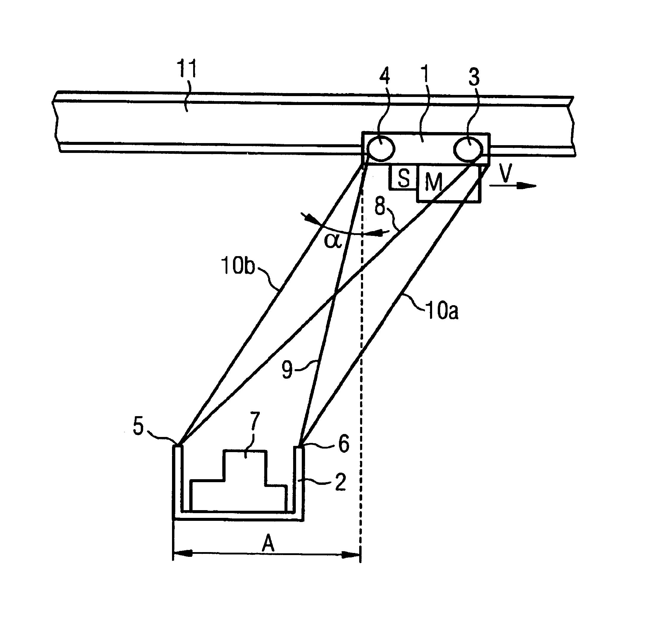 System and method for measuring a horizontal deviation of a load receiving element