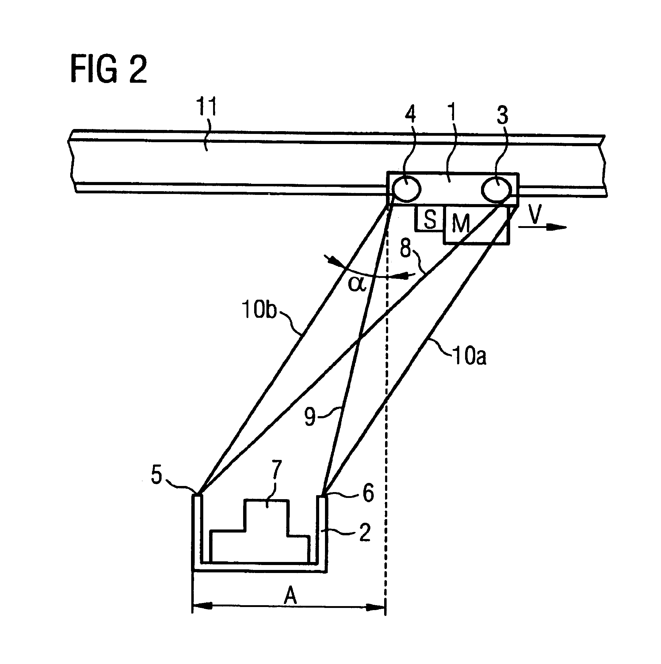 System and method for measuring a horizontal deviation of a load receiving element