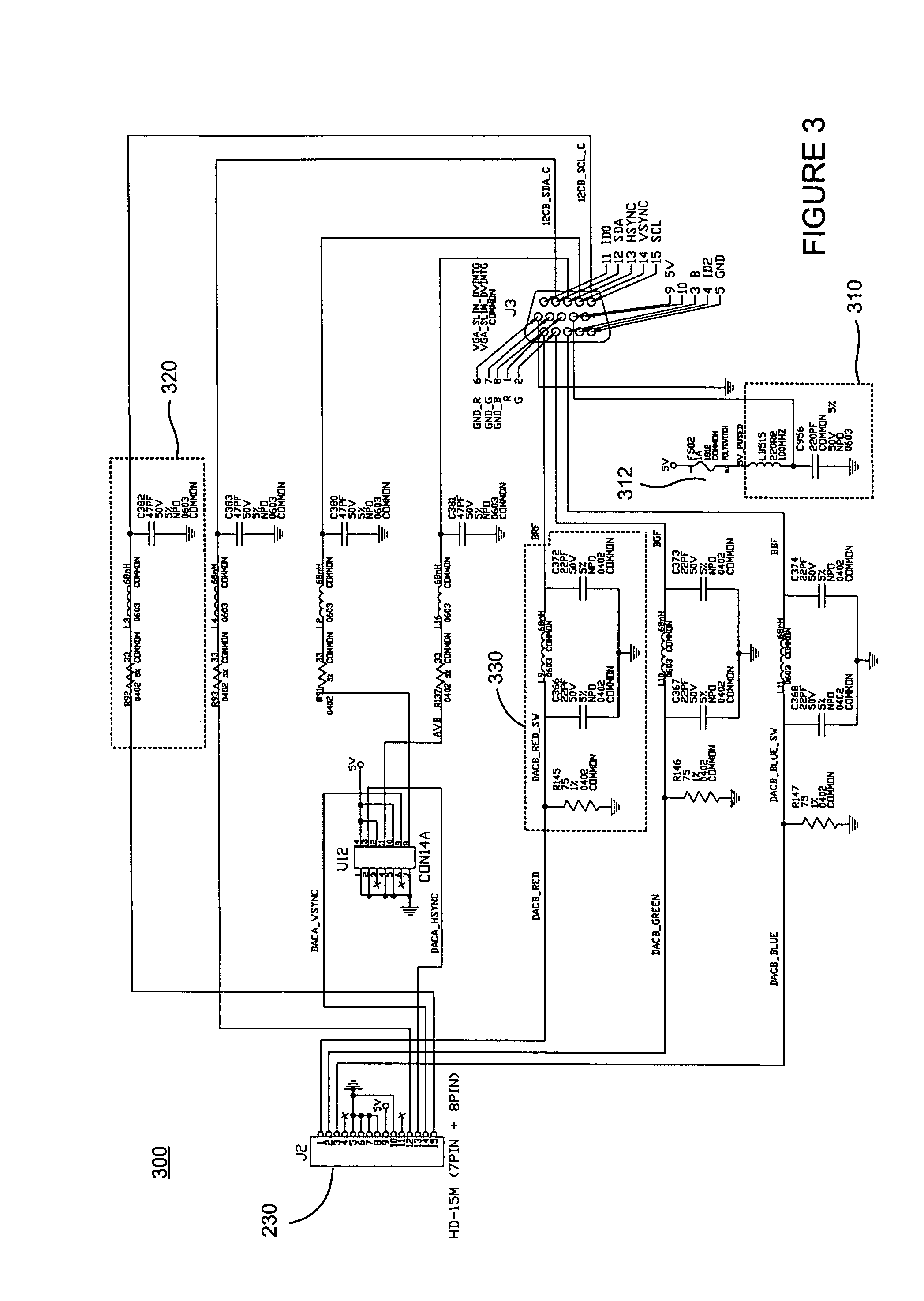 VGA connector with integral filter