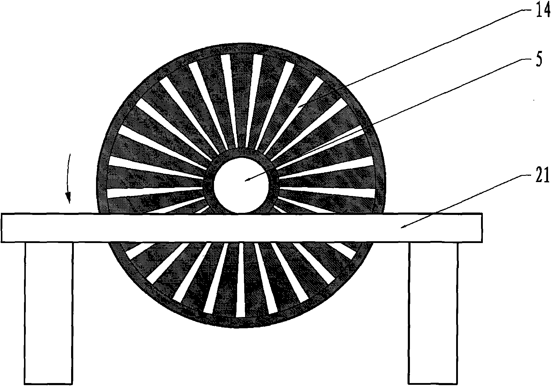 Measuring method for static balance of turbine vane wheel and device thereof