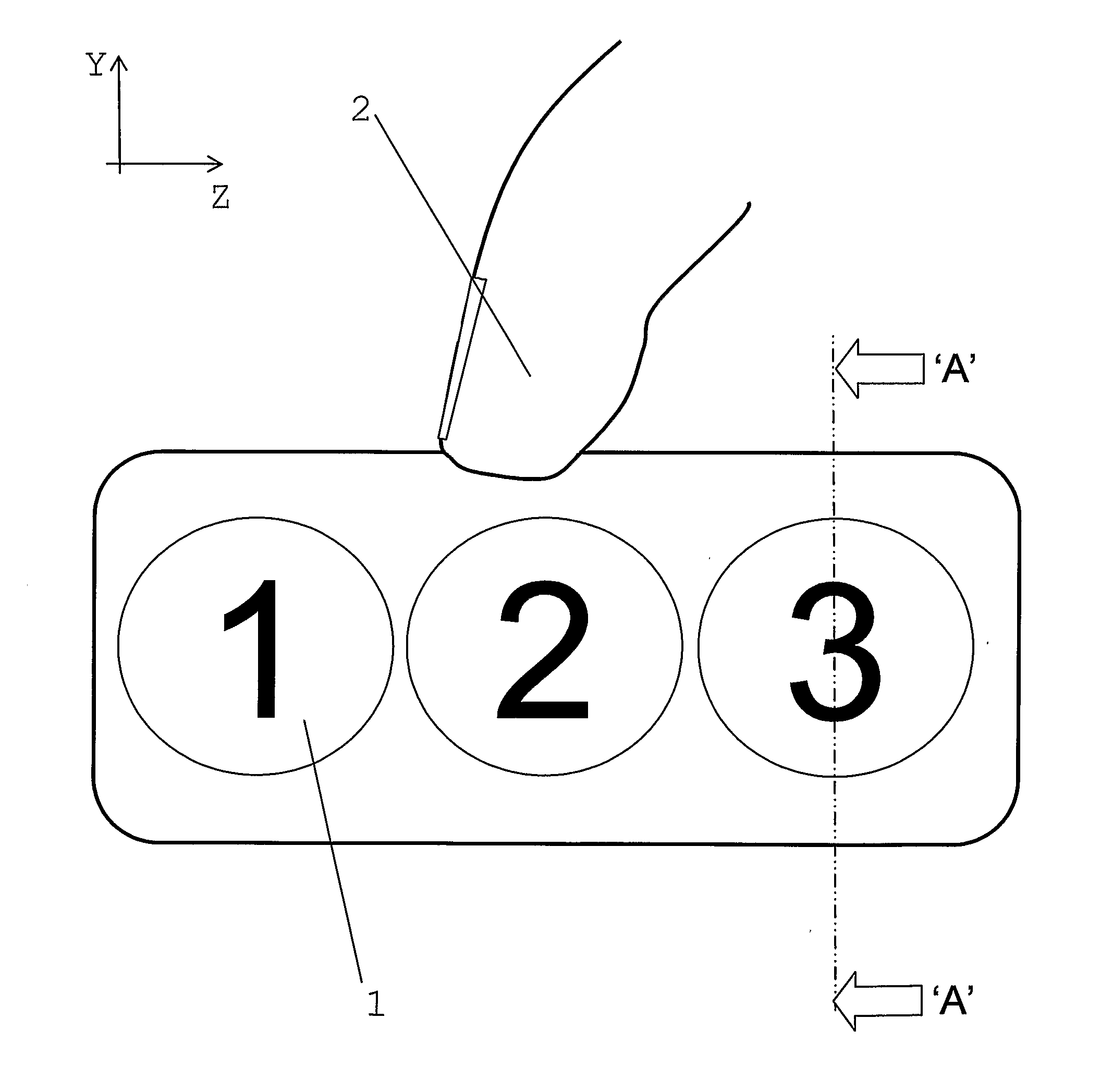 Pressure sensitive inductive detector for use in user interfaces
