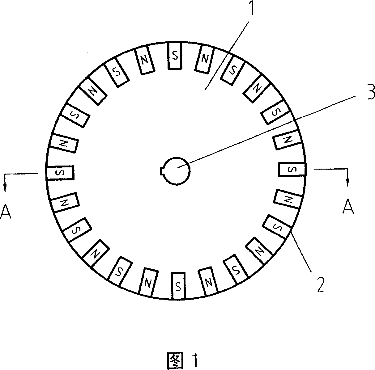 Permanent magnetic amtipodal gear wheel
