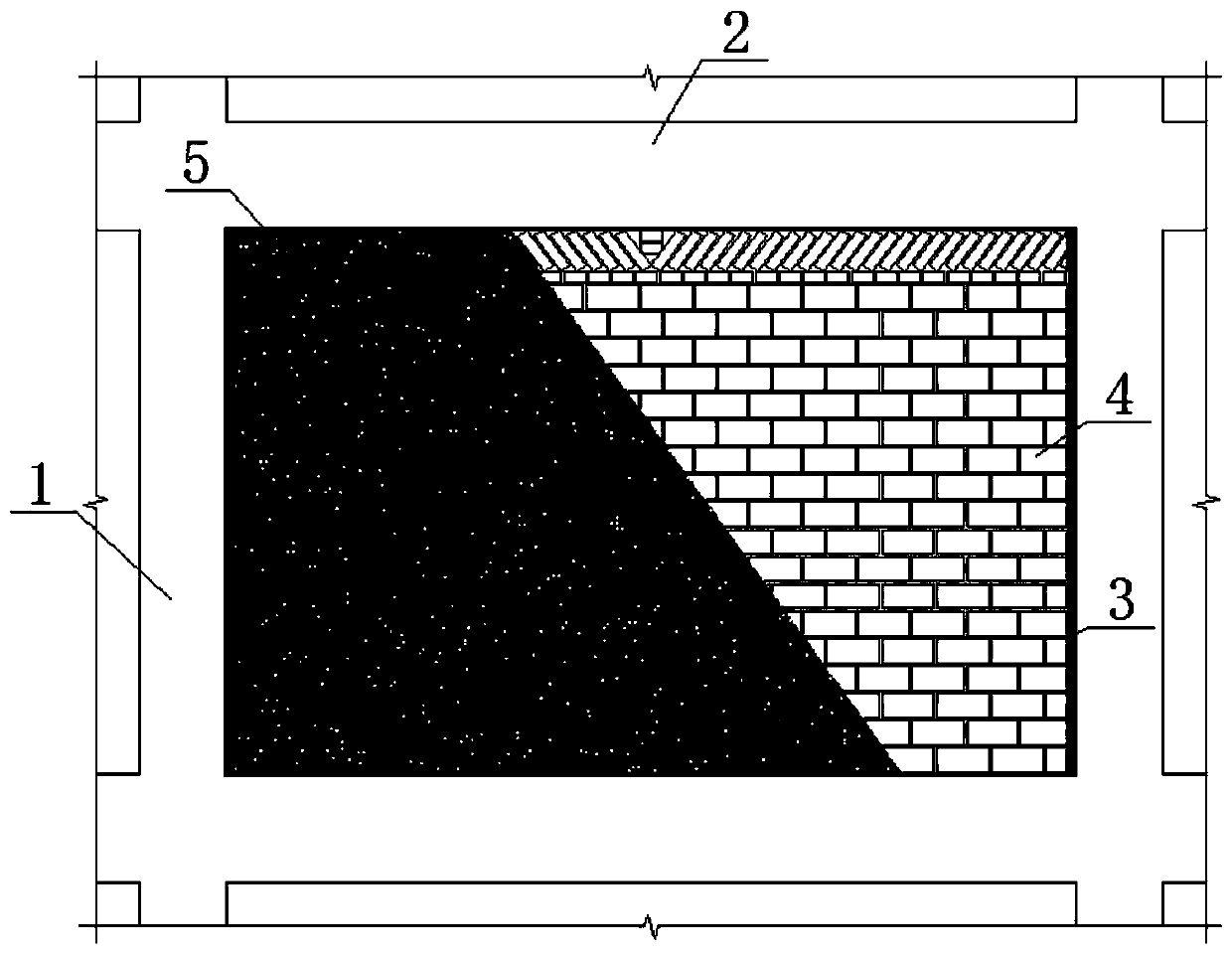 High-ductility concrete energy-consuming infill wall frame structure and construction method thereof