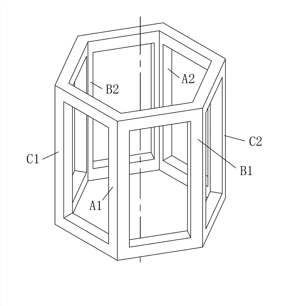 Iron core column with symmetric structure of three-phase magnetically controlled reactor