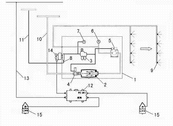 Mining automatic atomizing and dust falling device