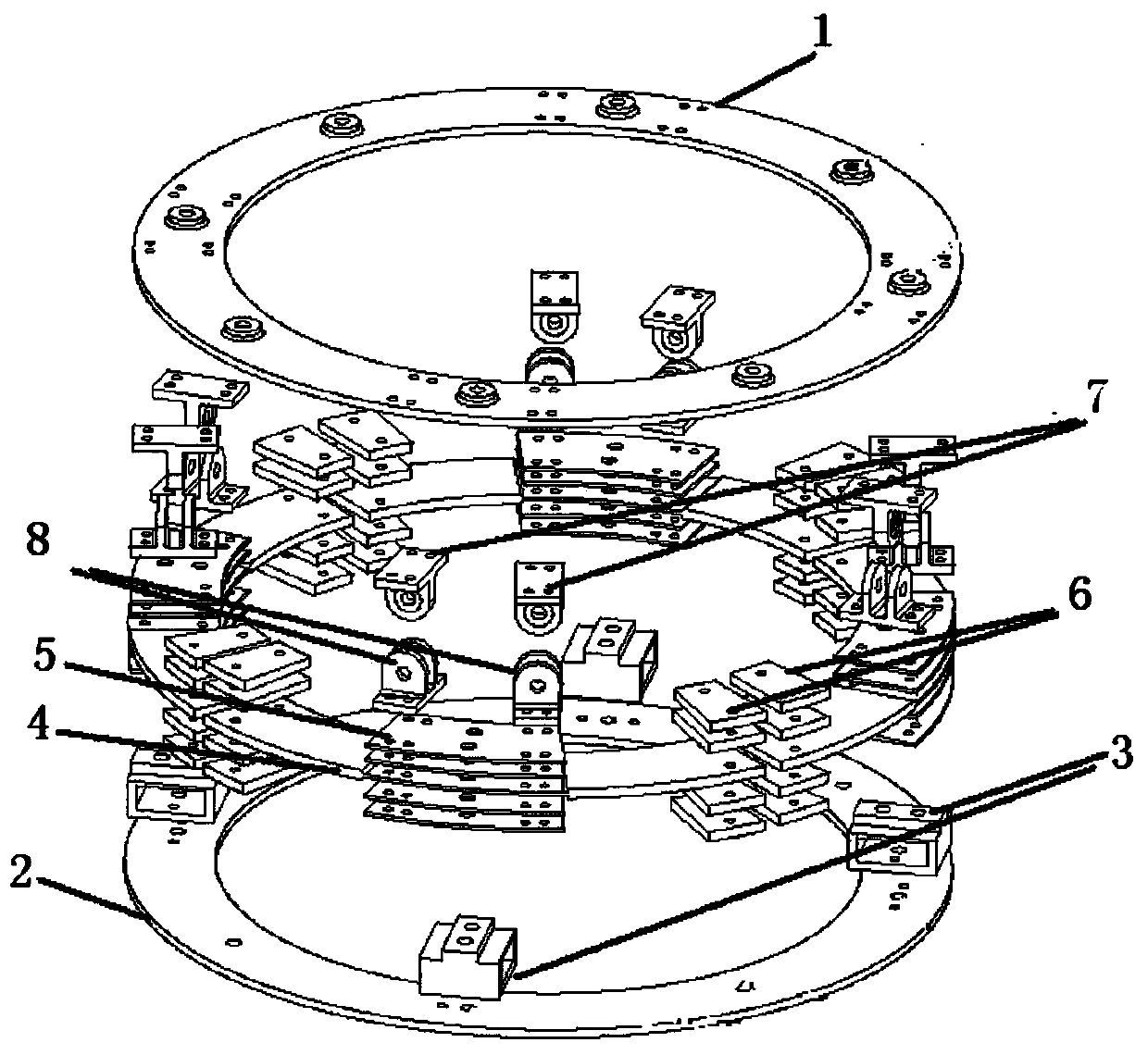 Novel annular vibration isolation device for helicopter