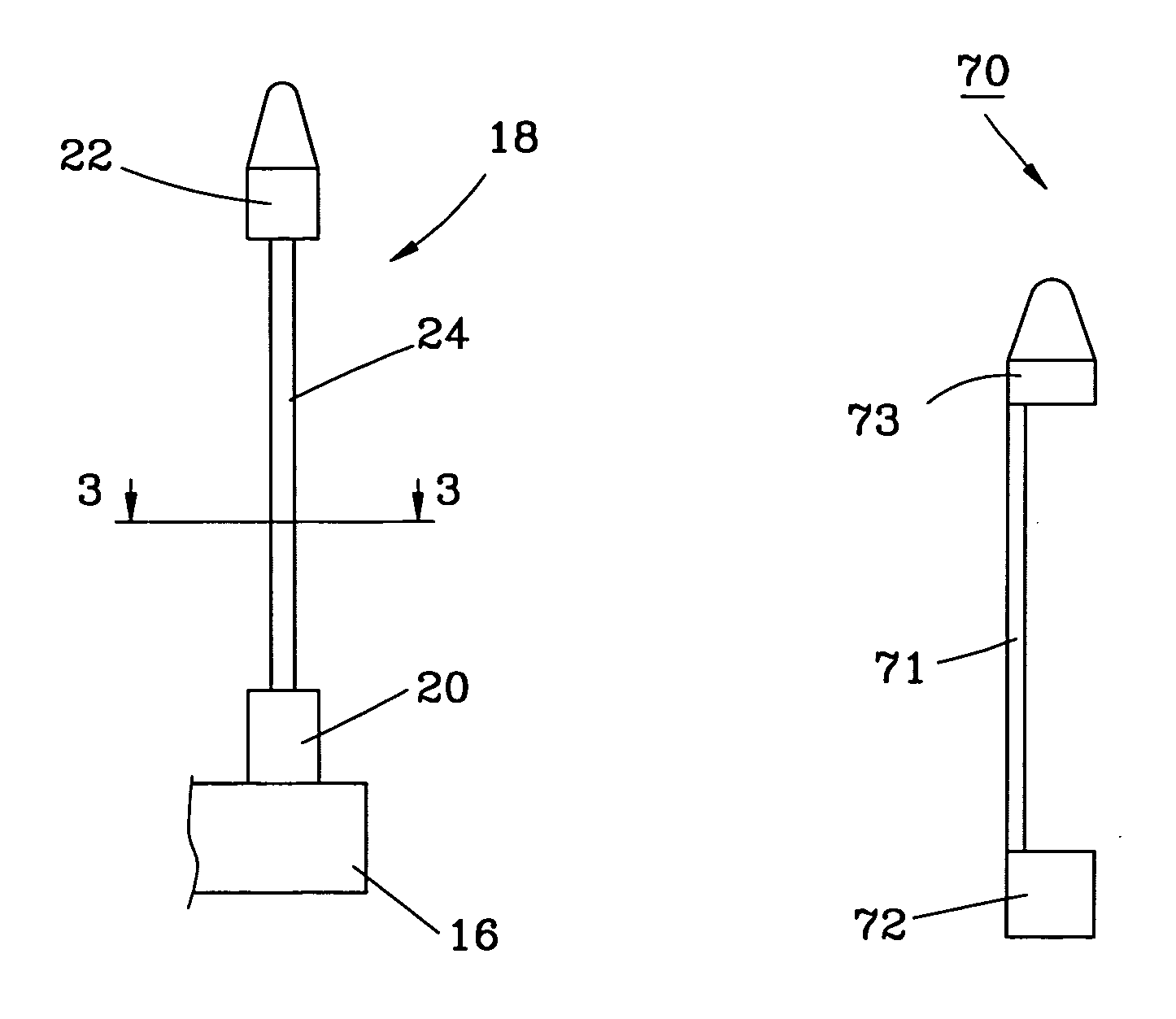 Vertical probe card, probes for vertical probe card and method of ...