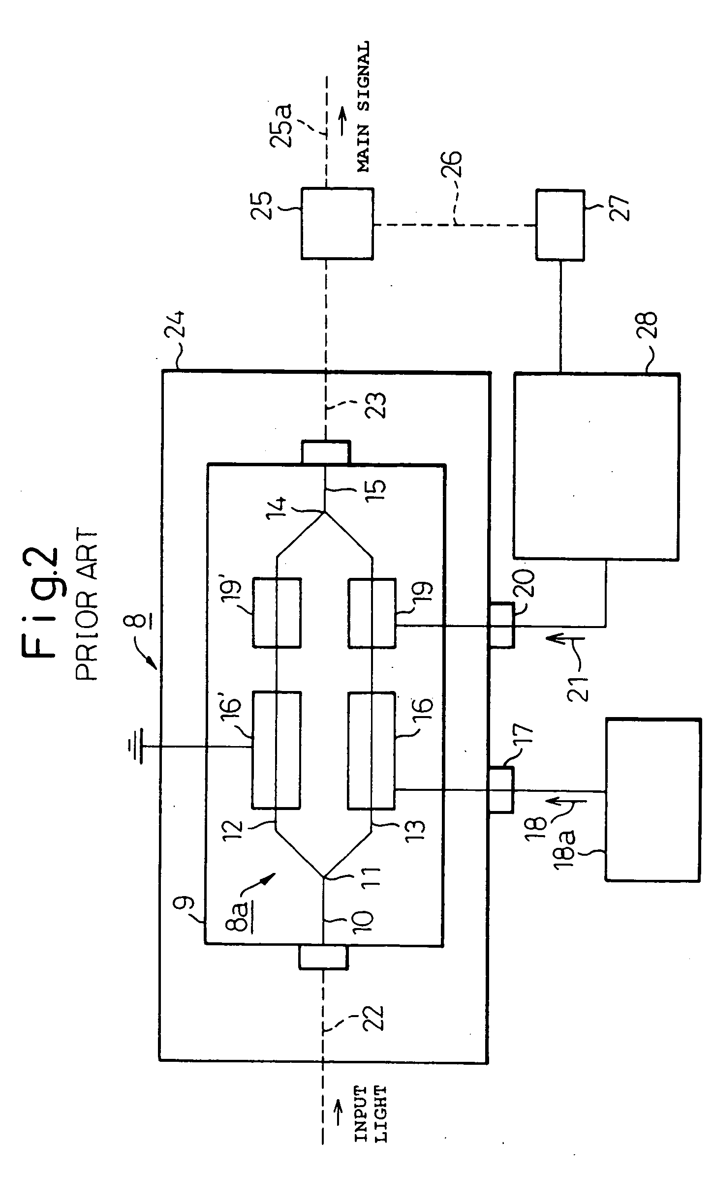 Optical waveguide modulator with output light monitor