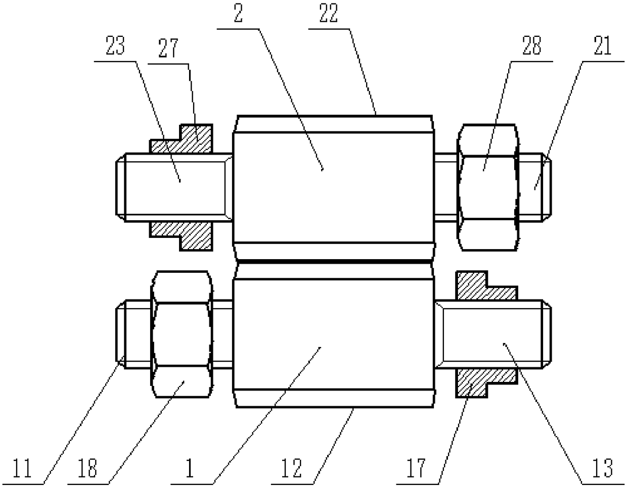 Woven bag raw material primary crushing device