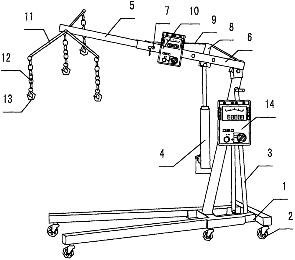 Lifting device for checking and detecting inventory power equipment