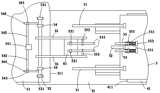 Guide-adjustable bending machine for automobile square pipe fitting