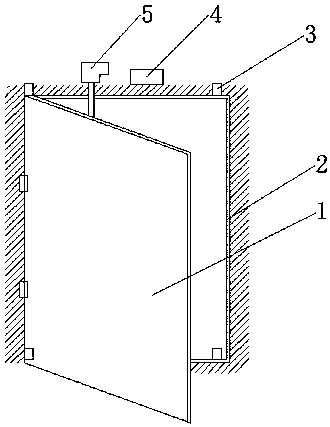Door with anti-pinch device