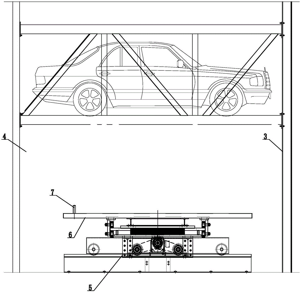 Comb tooth type stereo garage vehicle storing and fetching method