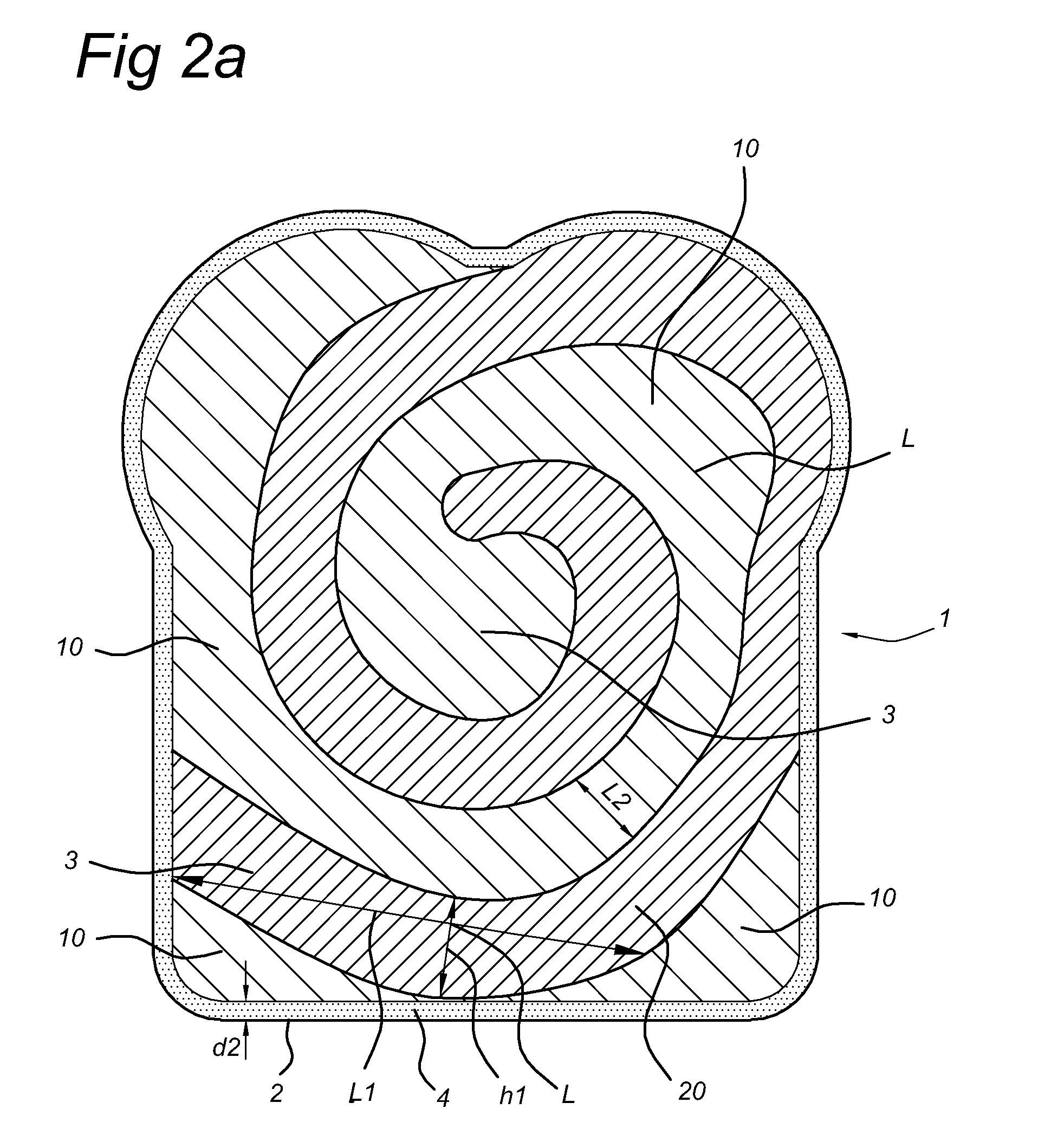 Flour-based food product with inhomogeneous tastant bulk distribution and method for making such food product