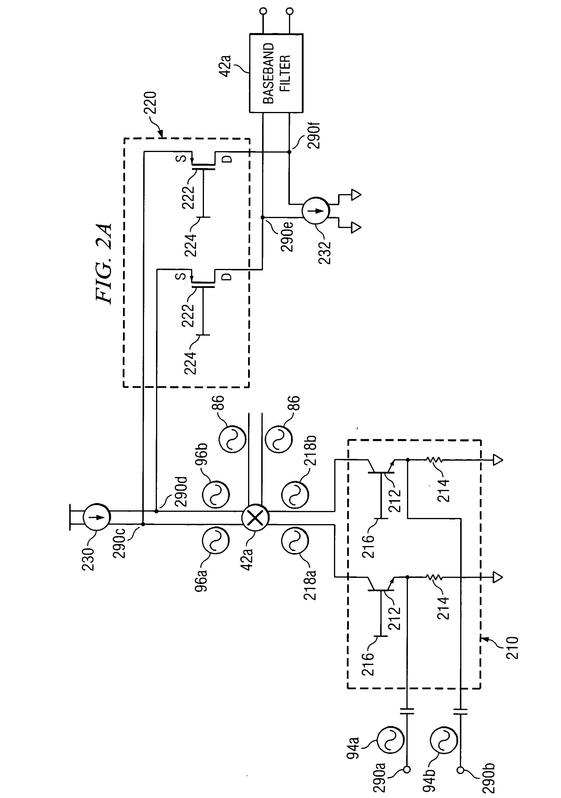 Radio-frequency tuner with differential converter