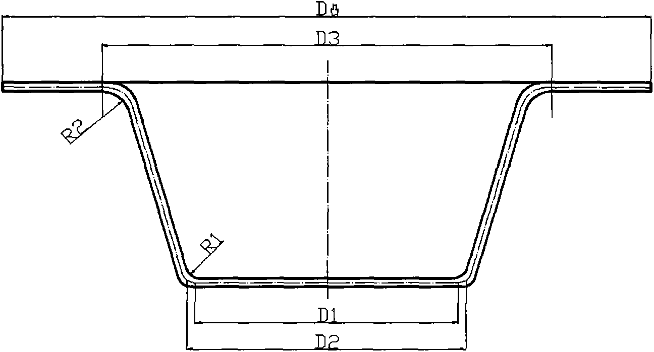 Sheet cold extruding forming method for wide-flange conical part