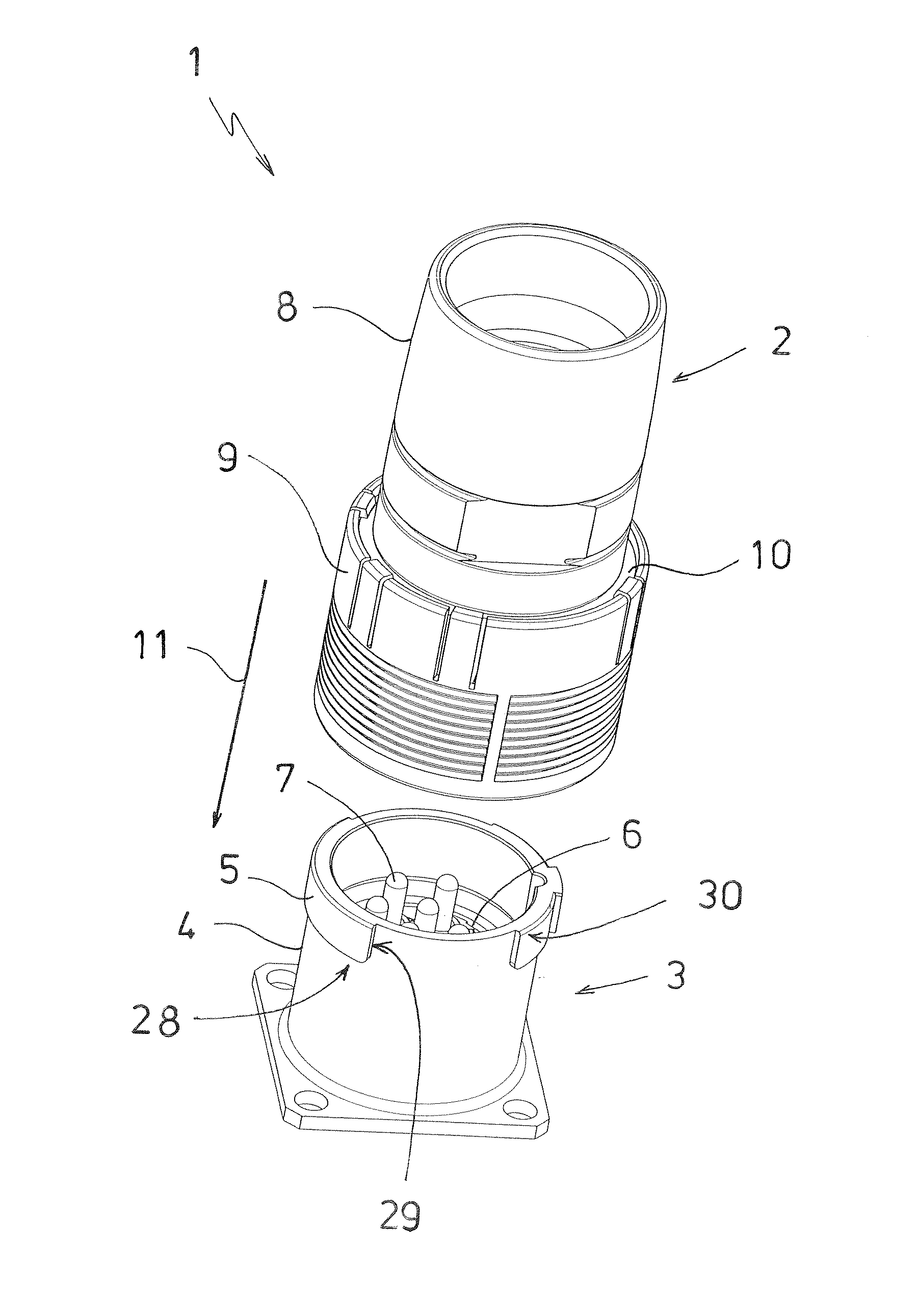 Electrical push-pull plug connector