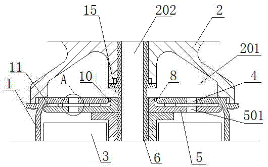 A sealing structure of a retaining plate for an oil filter