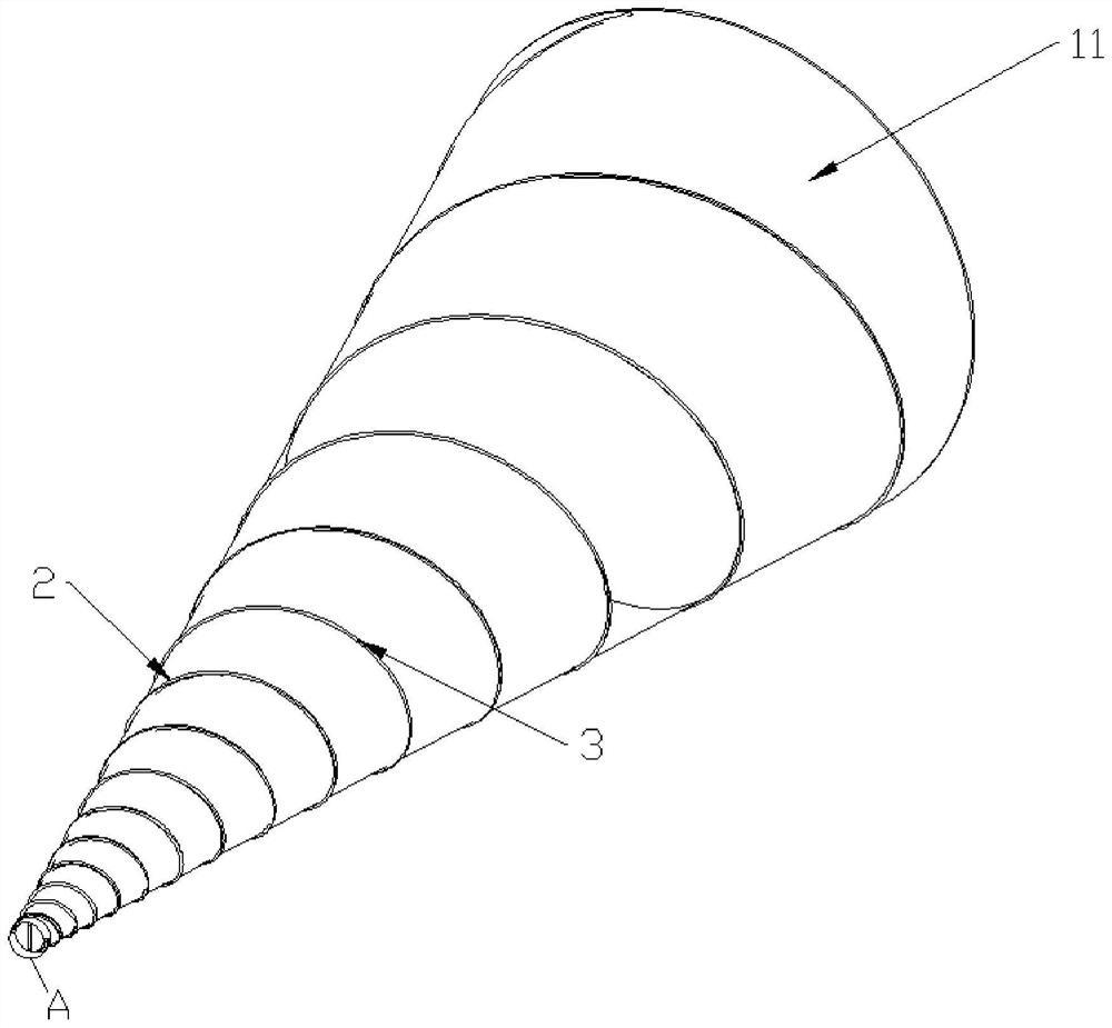 Ultra-wideband conical logarithm helical antenna