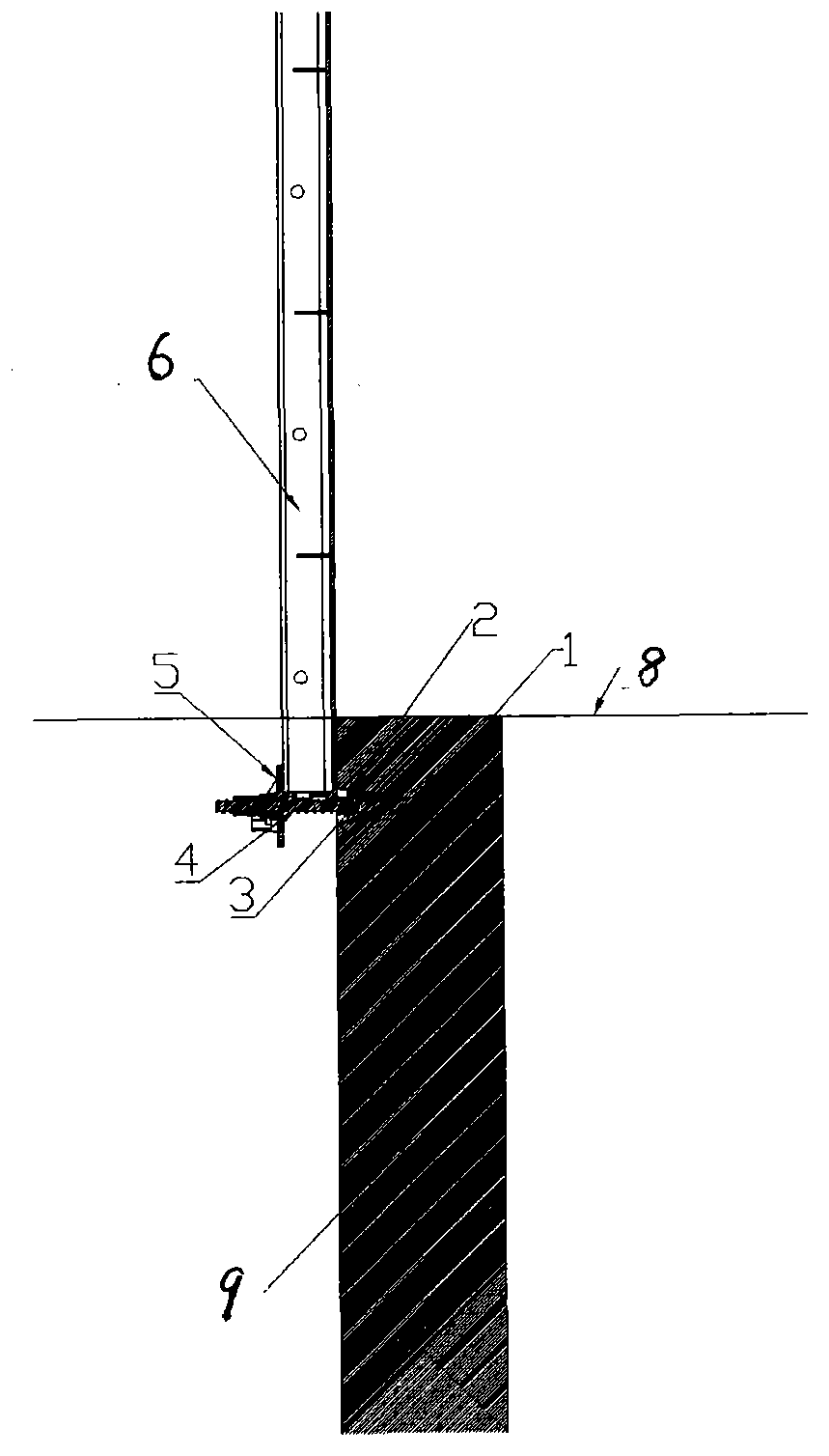 Novel outer wall joint straightness ensuring device and use method thereof