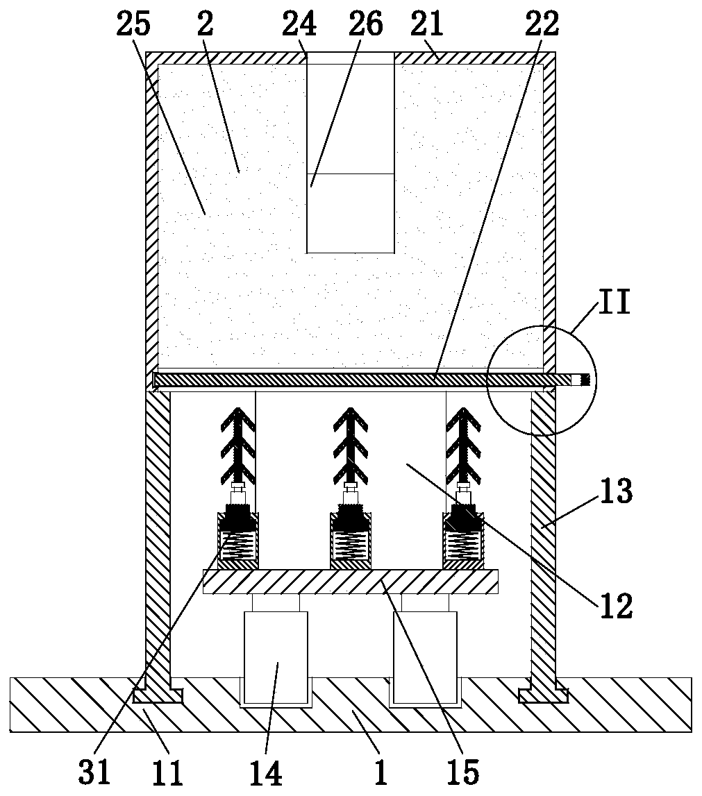 Sand discharging treatment method used after casting molding of castings