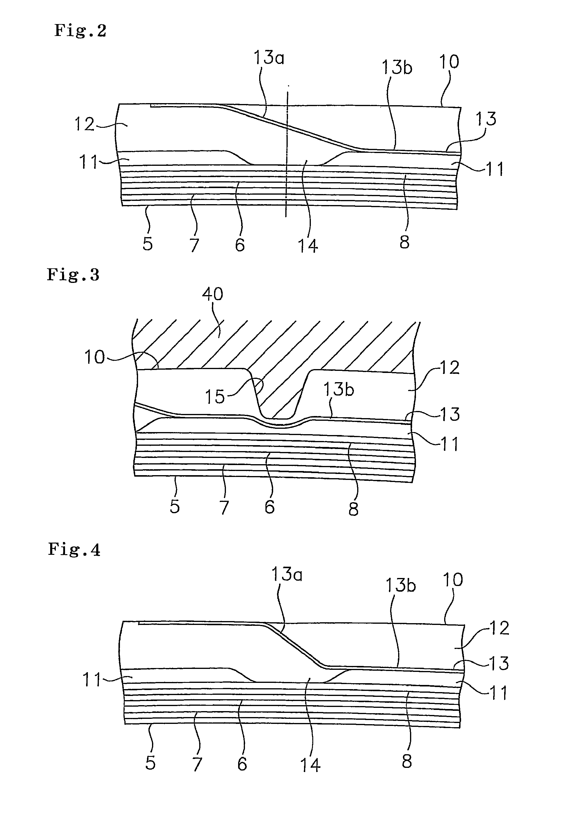 Pneumatic tire with tread having cap portion, segmented base portion and conductive portion