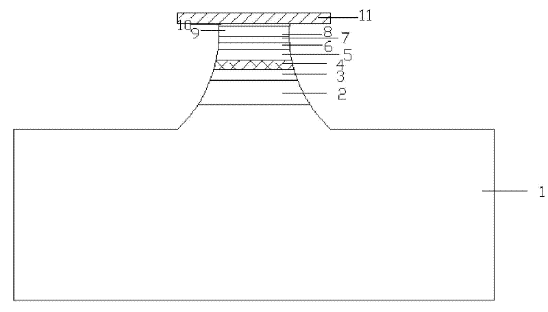 Manufacturing method for distributed-feedback semiconductor laser with bar-shaped burying