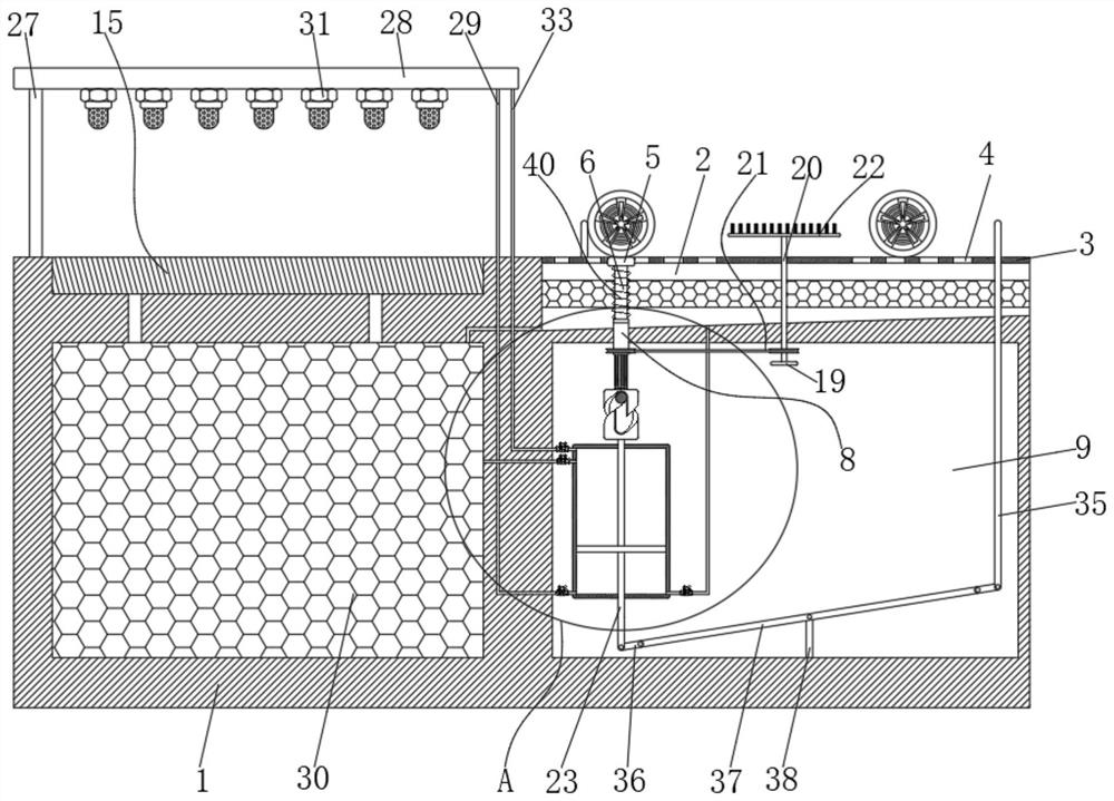 Parking space drainage system based on sponge city concept