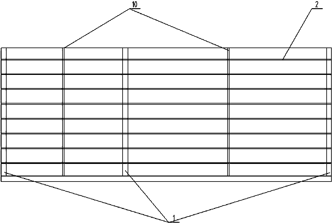 Construction overlay land-saving type steel platform and construction method thereof