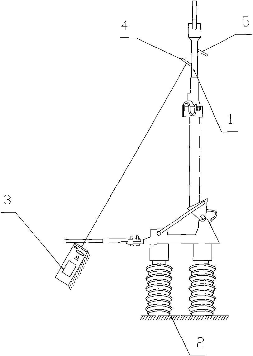 Detection device for disconnecting link opening and closing in place