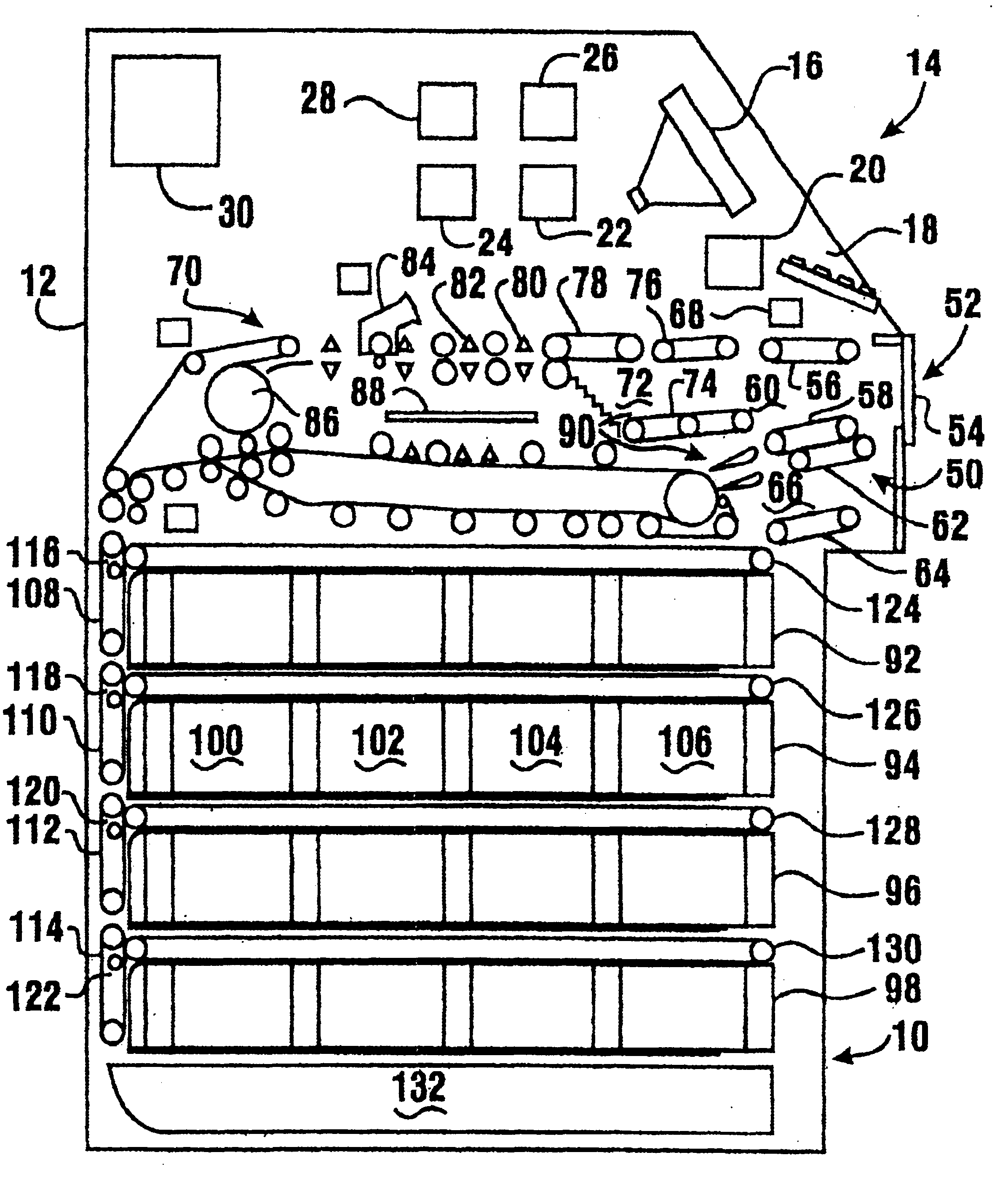 Document alignment mechanism for currency recycling automated banking machine
