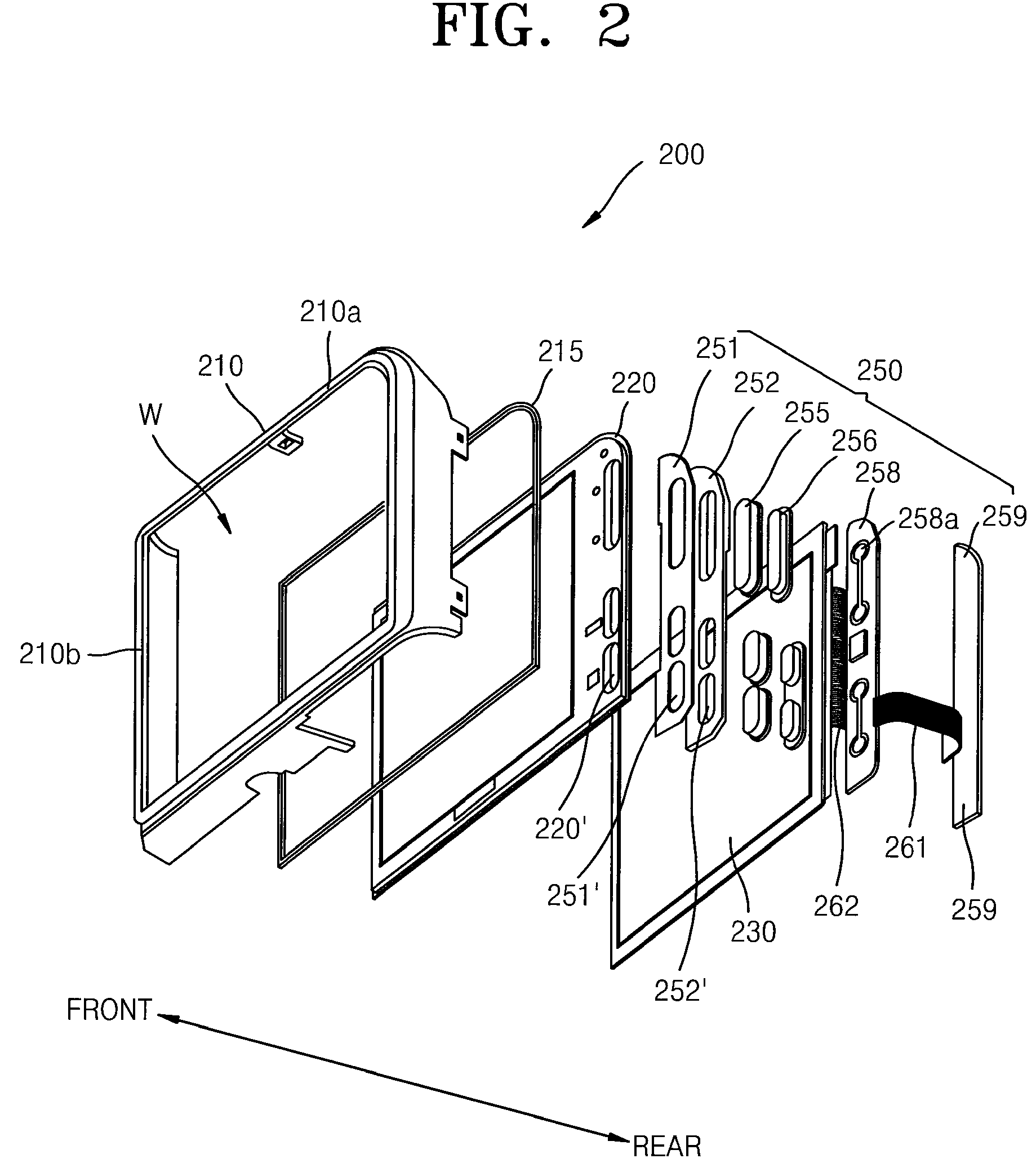 User interface module for digital camera and digital camera including the same