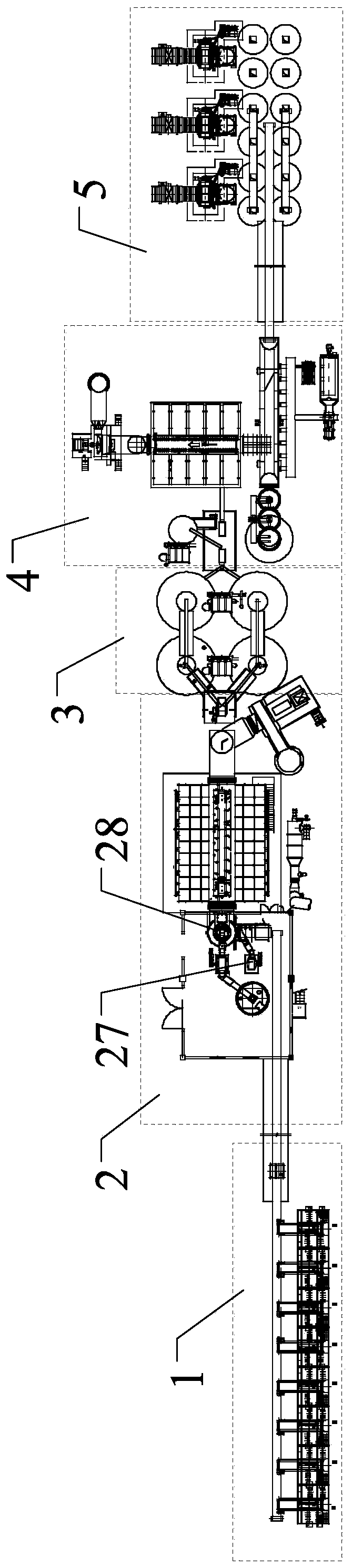 Dry-method powder preparation device and method adopting roll press for powder grinding