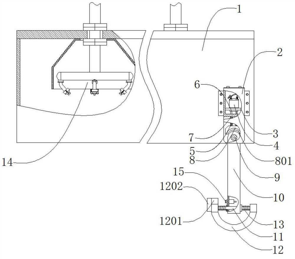 Contact detection type water spraying mechanism
