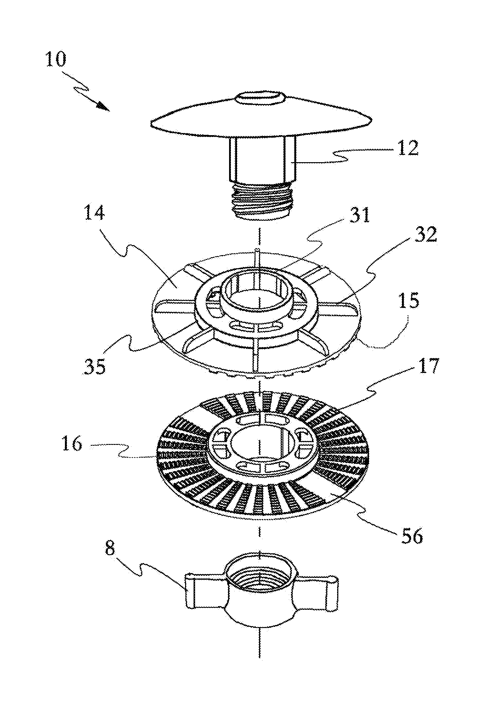 Ventilator for venting covers with improved air flow